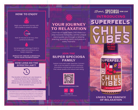 Super Feels Chill Vibes Trifold Pamphlet